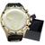 Relógio Masculino Silicone Exclusivo Top Caixa Presente Relógio Preto/Dourado
