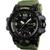 Relógio Masculino Skmei 1155B de Pulso Digital e Ponteiro Esportivo Resistente a Água  Preto Pulseira Verde Militar