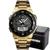 Relógio Masculino Skmei 1370 Anadigital Esporte Luxo Casual Dourado