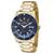 Relógio Masculino Technos Analógico Dourado Aço 2115MQLS/4A Azul