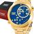 Relógio Masculino X-Watch Dourado Aço Original Prova D'água Garantia 1 ano Dourado