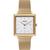Relógio ORIENT feminino quadrado dourado LGSS1017 S1KX Dourado