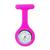 Relógio Para Enfermagem Medicina Silicone Broche Lapela Pink