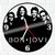 Relógio Parede Vinil LP ou MDF Bon Jovi Rock 3 MDF Preto