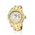 Relógio Pulso Everlast Masculino Calendário Aço E627 Dourado+Branco