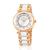 Relógio Pulso Jean Vernier Aço e Cerâmica Feminino JV01004 Branco+Dourado