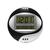 Relógio redondo digital LCD de mesa ou de parede com despertador temperatura e calendário 6870 Preto