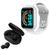 Relógio Smart Watch Digital D20 Masculino / Feminino + Fone Bluetooth Sem Fio Branco