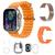 Relógio Smart Watch Serie 9 W69 Ultra Tela Amoled 2.2 Kit  Acompanha Pulseira Protetor Pelicula Laranja