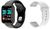 2 Smartwatch Relógio Ultra Inteligente Casal Amigo Namorados Preto e Branco