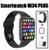 Relogio smartwatch w34 plus  + pelicula + case + pulseira de aço Preto