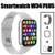 Relogio smartwatch w34 plus  + pelicula + case + pulseira de aço Branco