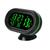 Relógio Termômetro Voltímetro Veicular Automotivo Painel Lcd Verde