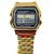 Relógio Vintage Retro Digital Unissex de Metal 3,5 X 3,0 Dourado/Preto