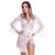 Robe em Renda Transparente com Fita de Cetim Moda de Baixo - EK5014 Branco