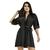 Robe Microfibra Renda Luxo Conforto Hobby Roupão Preto