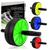 Roda Abdominal Com Mini Tapete - Treino Fit Wheel Exercício Funcional - Rolo Lombar Amarelo