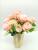Rosa Artificial Buque Com 5 Flores Azul Tiffany Vermelho Salmão Branco Rosa para Decoração Salmão