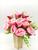 Rosa Artificial Buque Com 5 Flores Azul Tiffany Vermelho Salmão Branco Rosa para Decoração Rosa