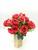 Rosa Artificial Buque Com 5 Flores Azul Tiffany Vermelho Salmão Branco Rosa para Decoração Vermelho