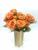 Rosa Artificial Buque Com 5 Flores Azul Tiffany Vermelho Salmão Branco Rosa para Decoração Laranja