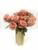 Rosa Artificial Buque Com 5 Flores Azul Tiffany Vermelho Salmão Branco Rosa para Decoração Marrom
