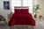 Roupa Cama Kit Edredom Joyce Micropercal 400 Fios Cama Casal Queen Liso 3pcs Toque Acetinado Macio 8166vermelho