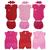 Roupa de Bebê Recém-nascido Menina Body e Macacão kit Com 12 Peças Rosa, Vermelho, Pink