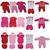 Roupa Maternidade Bebê Recém-nascido Menina Kit C/ 27 Peças Rosa, Vermelho, Pink