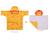 Roupão de banho bebe bichinhos+toalha c/capuz estampado - baby joy Leãozinho amarelo