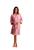 Roupão de Microfibra Plush Adulto Unissex Kimono Várias Cores Tamanho P Rosa retro