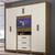 Roupeiro Dubai 6 Portas 3 Gavetas Multifuncional com Painel para Tv de 32 Moval Castanho Wood/Baunilha