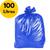 Saco De Lixo Extraforte Azul 100 Litros 75Cm X 105Cm - 10Un Azul