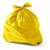 Saco de lixo reciclável com 100 unidades Amarelo