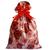 Saco Para Presente G3 Metalizado 50 x 70 CM + Laço G - Estampa À Escolher - Unid Rosas vermelhas