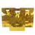 Sacola de Papel 3D Tamanho 19 x 27 x 9 cm Pacote com 12 un Dourado