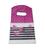 Sacola Plastica desenhada 9x15 com 100 Unidades Rosa com laço