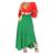 Saia feminina transpassada modelo envelope roupas femininas Verde