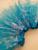Saia Frozen Glitter Crianças Festas Carnaval Tutu Tule Azul claro