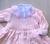 Saída de maternidade de menina vestido pipoca em tricot 4 peças Rosa