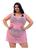 Saída de Praia Alcinha Plus Size Trabalhada Verão Banho Moda Rosa claro