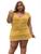 Saída De Praia Ilhós Tricot Plus Size Grande Amarelo