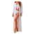 Saída moda praia manga longa feminino básico Branco