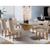 Sala de jantar  Aster 180 Tampo em MDF e Vidro com 6 Cadeiras Liz Moderna Creme, Off White e Imbuia