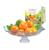 Saladeira e Fruteira de Vidro com Pé Gourmet Salada Pão Petisco - Ruvolo Dia das Maes Presente Casamento TRANSPARENTE
