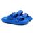 Sandália Aberta Nuvem Confortável Pires Shoes Tira Dupla Com Fivela Azul