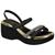 Sandalia Anabela Beira Rio Conforto Feminina Strass Macia Preto