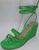 Sandália anabela de amarrar na perna nó colorida 900-02 Verde