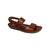 Sandalia Andacco Flatform confortavel couro rasteira 14255 Rust