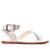 Sandalia Carrano Flat Dedo Tachas Couro Nobuck Creme